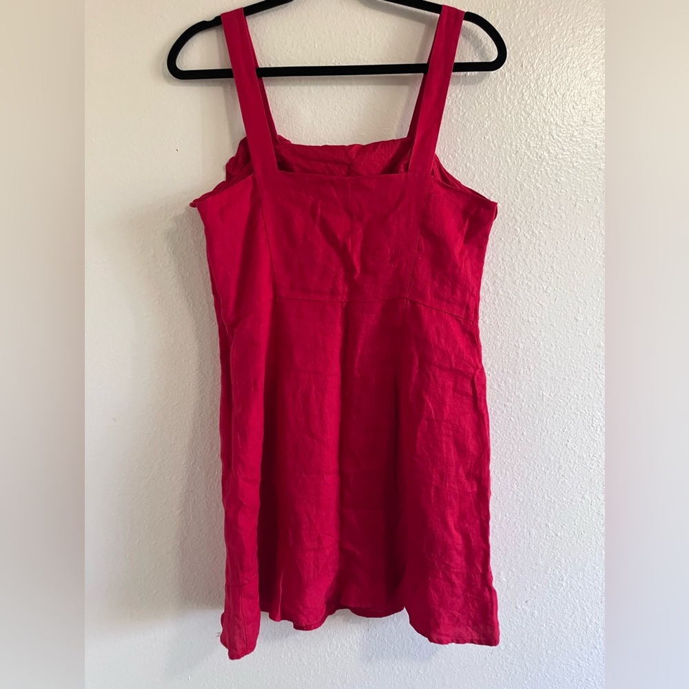 Mango Ruffle linen mini dress size M - Picture 9 of 14